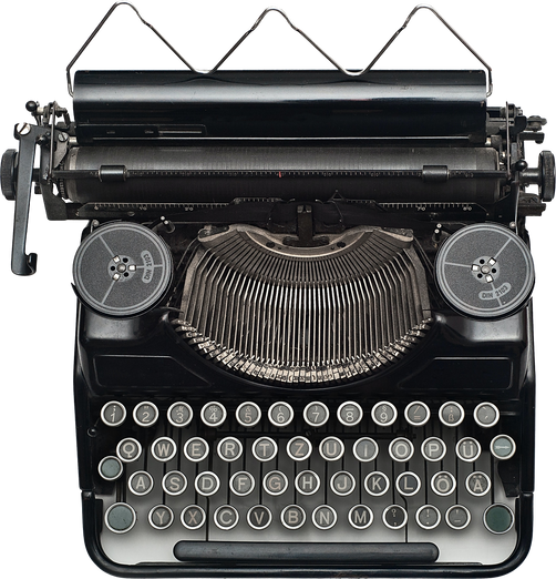 Vintage Typewriter Cutout